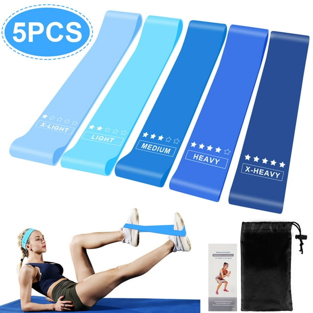 5Pcs Resistance Loop Bands Set Yoga Strength Training Pull Up Home Gym Fitness